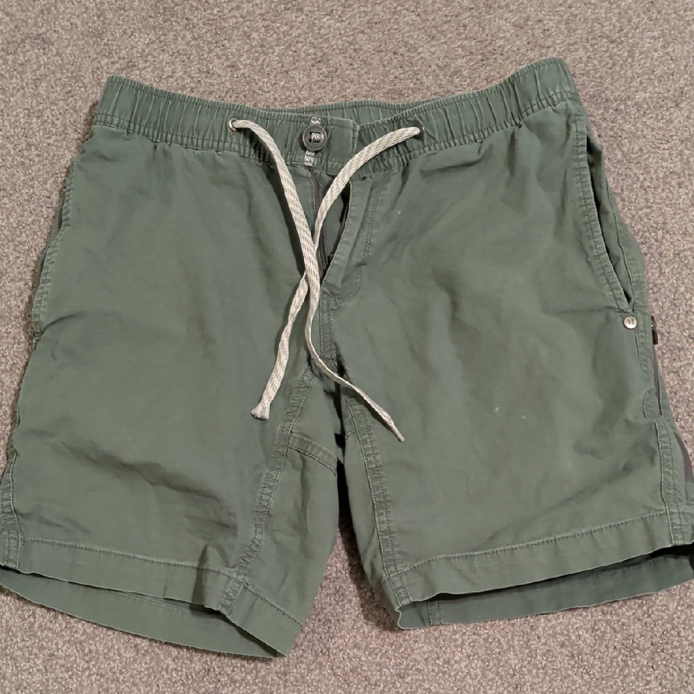 Vuori Olive Green Ripstop Shorts